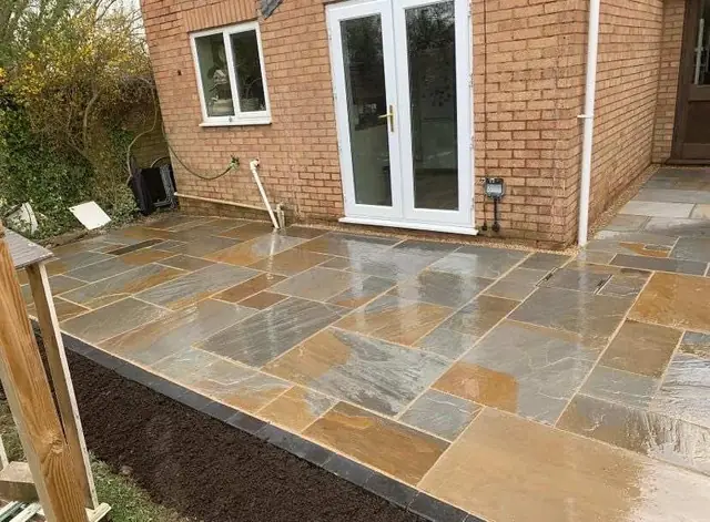 Professional paving and landscaping work
